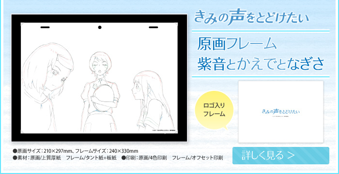 きみの声をとどけたい　原画フレーム 紫音とかえでとなぎさ